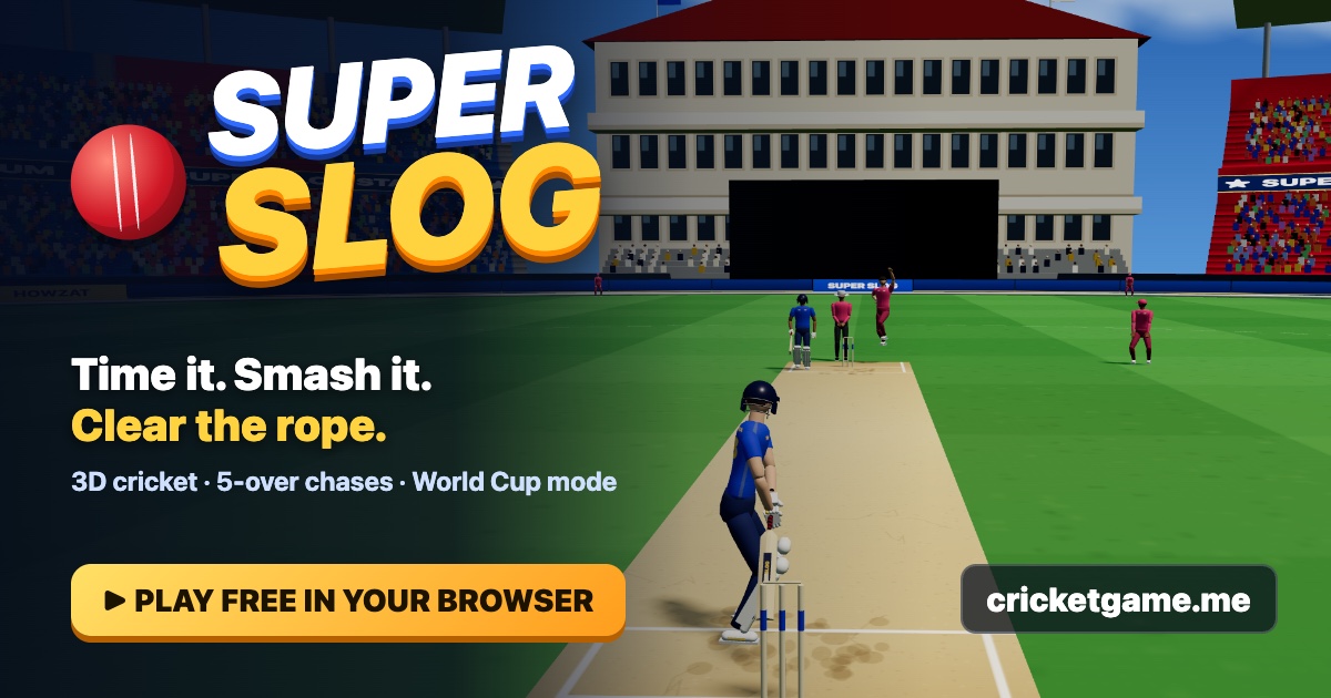 I launched a free, browser-based cricket game - would love your feedback!